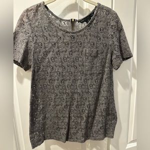Marc by Marc Jacobs Lacy top in grey, size small